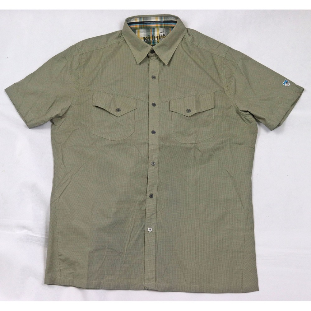 Kuhl Eluxor Men's Short Sleeve Button Front Chest Pockets Shirt Size‎ Medium